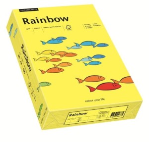 Papier kolorowy Rainbow A-4 80g/m², 500 arkuszy, słoneczny żółty (R14)