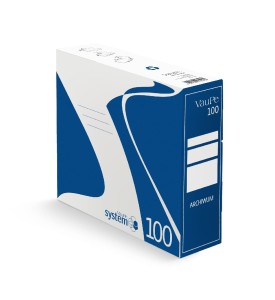 Pudło do archiwum VauPe, A-4, 100mm, biało-niebieski