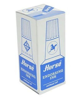 Tusz do pieczątek Horse, 28 ml, niebieski