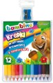 Kredki Bambino w drewnie 12 kolorów + temperówka