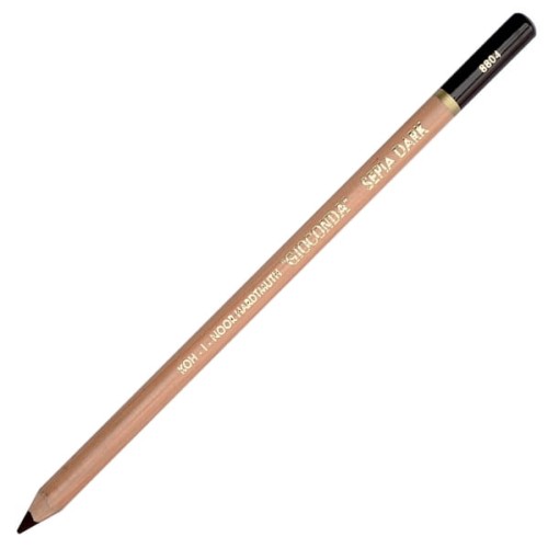 Kredki pastele w drewnie 8803 Koh-I-Noor Gioconda sepia ciemnobrązowa