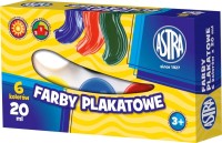 Farby plakatowe Astra 6 kolorów 20 ml