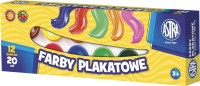 Farby plakatowe Astra 12 kolorów 20 ml