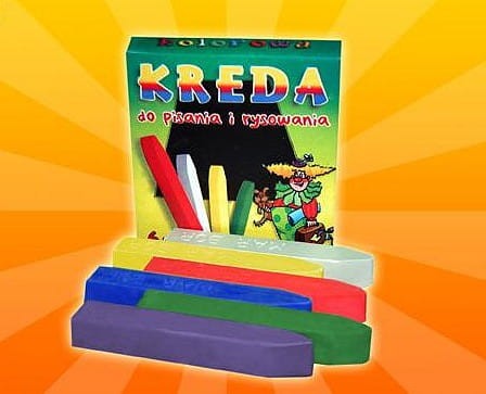 Kreda kolorowa, krótka, 6 sztuk