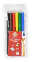 Flamastry Koh-I-Noor, 6 kolorów, zmywalne
