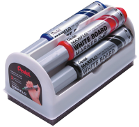 Marker suchościeralny Pentel MWL5M-4N, 4 kolory + gąbka