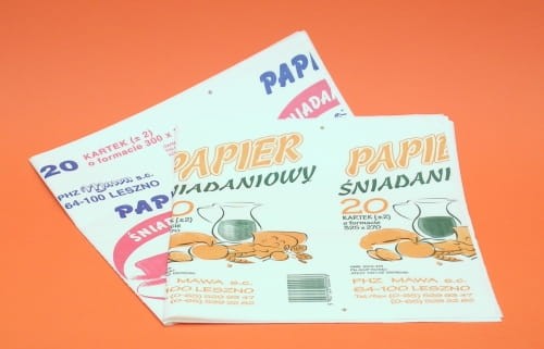 Papier śniadaniowy składka, 20 sztuk