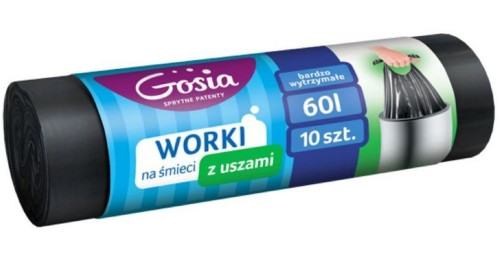 Worki na śmieci 60l/10 sztuk z uszami