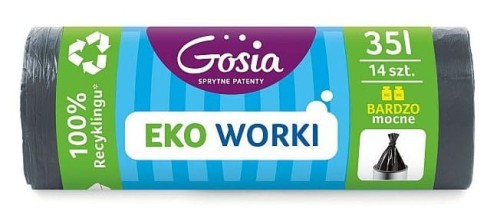 Worki na śmieci 35l / 15 sztuk z uszami Gosia