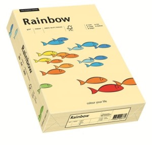 Papier kolorowy Rainbow A-4 80g/m², 500 arkuszy, kremowy (R06)