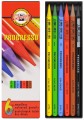 Kredki ołówkowe Progresso Koh-I-Noor 6 kolorów