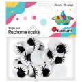 Oczka ruchome z rzęsami Titanum Craft-Fun Series, 25mm, 15 sztuk