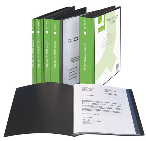 Album ofertowy Q-Connect, A4, 100 koszulek, czarny