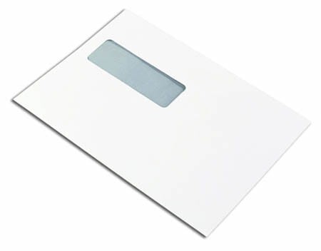 Koperta D-L biała samoklejąca okienko lewe (50 sztuk)