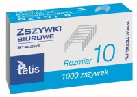 Zszywki Tetis małe 10  GZ101-B, 1000 sztuk