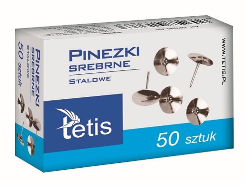Pinezki Tetis GP090-AS, 50 sztuk