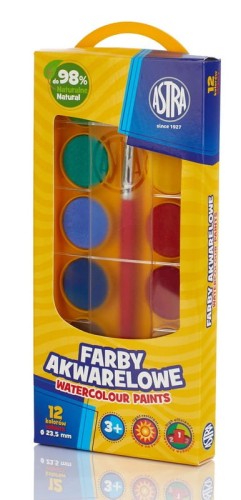 Farby wodne Astra 12 kolorów