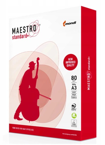 Papier ksero Maestro Standard A-3 80g/m², 500 arkuszy, biały