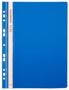 Skoroszyt plastikowy na akta osobowe Biurfol A-4, niebieski