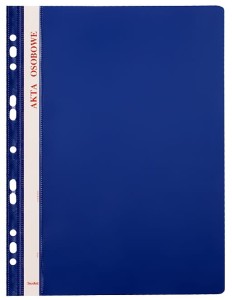 Skoroszyt plastikowy na akta osobowe Biurfol A-4, granatowy