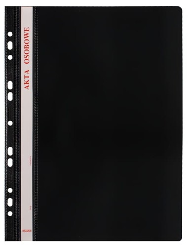 Skoroszyt plastikowy na akta osobowe Biurfol A-4, czarny