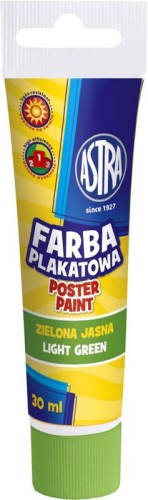 Farba plakatowa Astra, 30ml w tubie jasnozielony