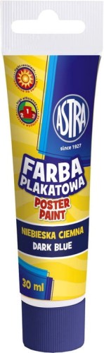 Farba plakatowa Astra 30ml w tubie ciemnoniebieska