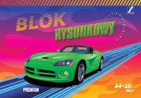 Blok rysunkowy A-4, Premium, biały, 100g