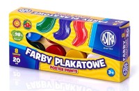 Farby plakatowe Astra 8 kolorów 20 ml