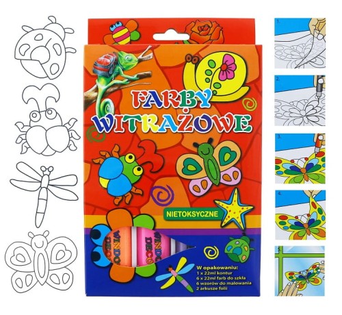 Farby witrażowe 6x22ml Titanum