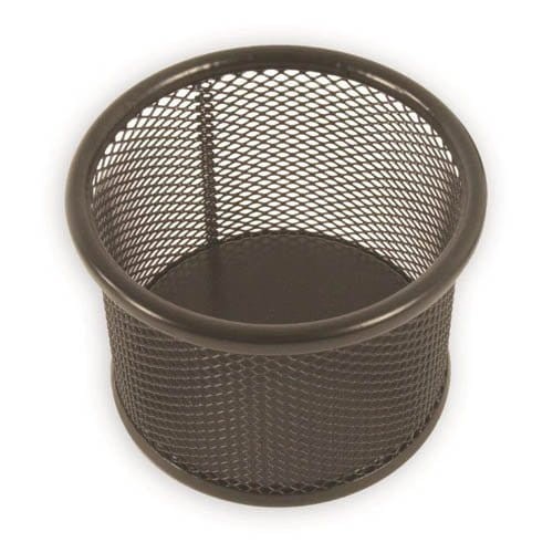 Kubek na długopisy Tetis, czarny, druciany