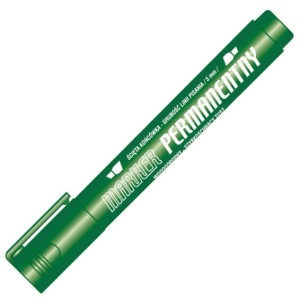 Marker permanentny Tetis KM101, ścięty, zielony