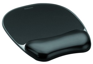 Podkładka pod mysz i nadgarstek Fellowes Crystal, czarna