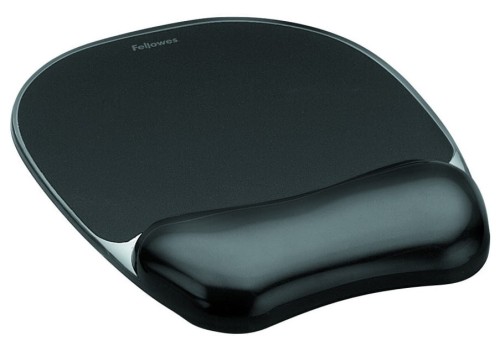 Podkładka pod mysz i nadgarstek Fellowes Crystal, czarna