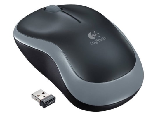 Mysz Logitech M185, bezprzewodowa, czarna