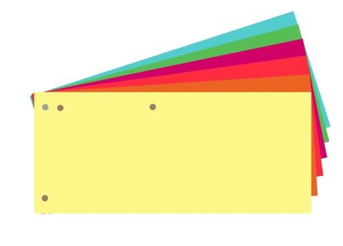 Przekładki kartonowe Tres,mix  1/3 A-4, 100 przekładek