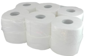 Papier toaletowy Jumbo, celuloza, 2 warstwy, biały