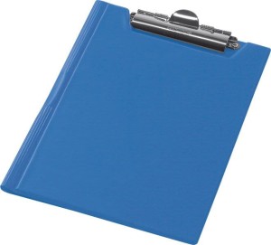 Podkładka z klipem Panta Plast A-4, zamykana, niebieska
