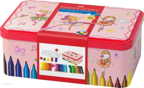 Flamastry Faber Castell Connector Ballerina, 33 kolory + nalepki