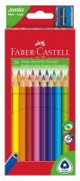 Kredki ołówkowe Faber Castell Jumbo, 20 kolorów + temperówka