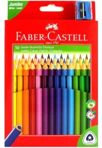 Kredki ołówkowe Faber Castell Jumbo 30 kolorów + temperówka