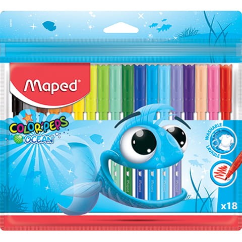 Flamastry Maped Ocean Colorpeps, 18 kolorów