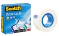 Taśma klejąca Scotch Removable 19mm x 32,9m, przezroczysta, matowa