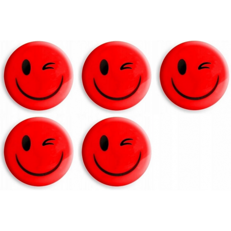 Magnesy do tablic Tetis 35mm 5 sztuk buźki czerwone