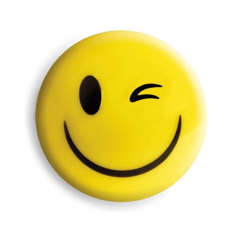 Magnesy do tablic Tetis 40mm 4 sztuki buźki żółte