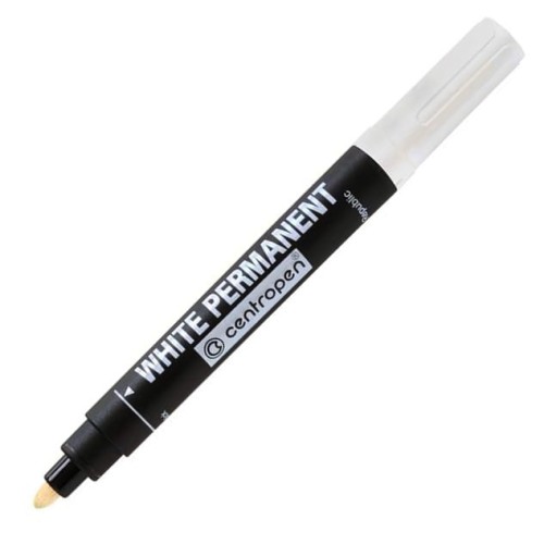 Marker permanentny Centropen 8586, biały