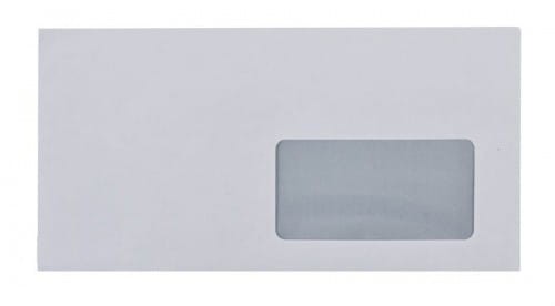 Koperta D-L biała samoklejąca okienko prawe (50 sztuk)