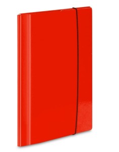 Teczka kartonowa z gumką Vaupe (2), A-4, czerwona