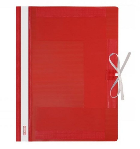 Teczka wiązana plastikowa Biurfol, A-4, czerwona