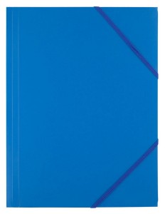 Teczka plastikowa z gumką D.Rect, A-4, 450 mic, niebieska